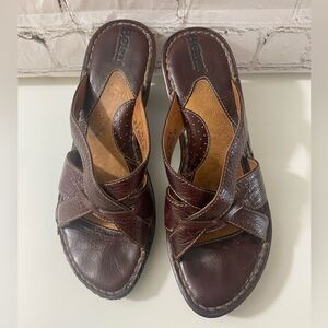Born Brown Leather Women's Sandals